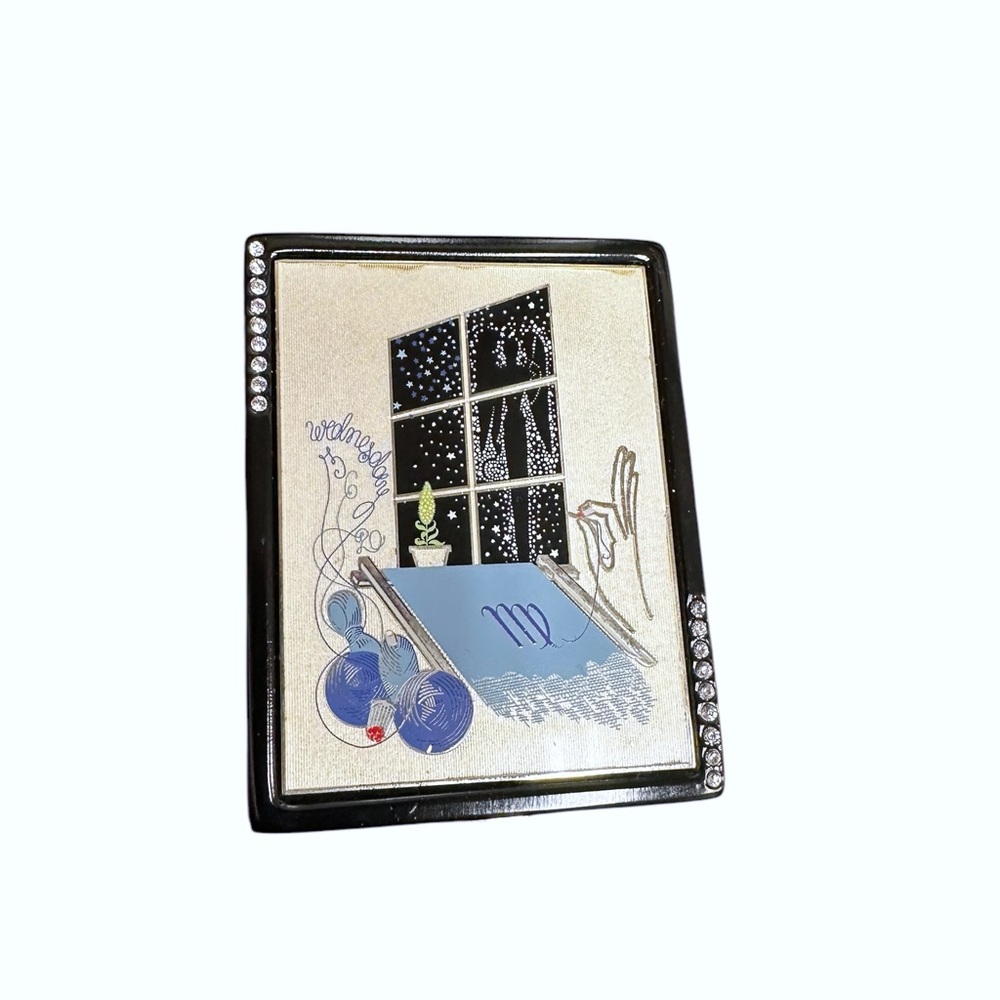 Vintage Estée Lauder Virgo by Erte , Art Deco makeup compact